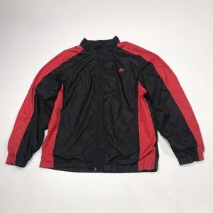 Starter Windbreaker Jacket FFRB40202 Red Black Boys Size XL (14-16)